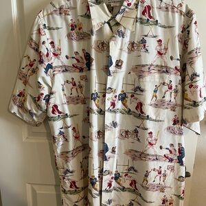 Reyn Spooner Multicolor Sports Print Casual Shirt